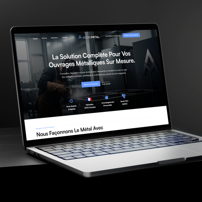 Site vitrine pour une entreprise de métallerie.