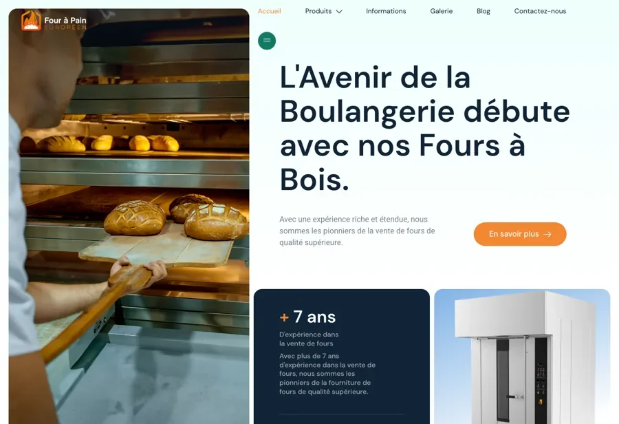 Site Four à Pain Européen réalisé par Widesign
