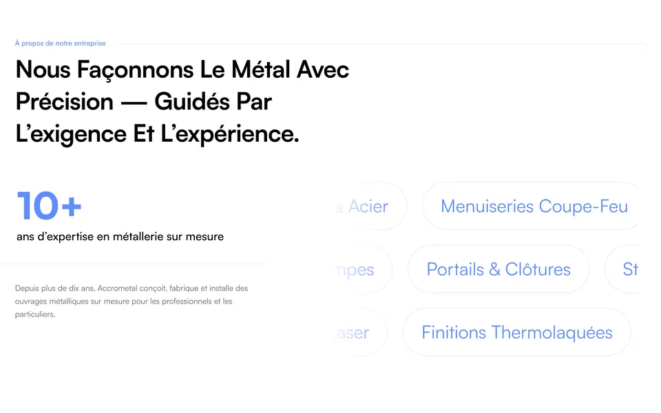Section du site Accrometal