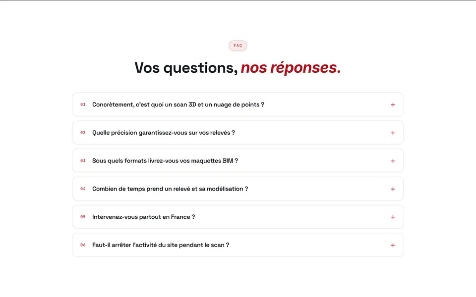 Section du site EFFI Engineering