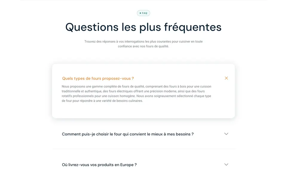Section du site Four à Pain Européen