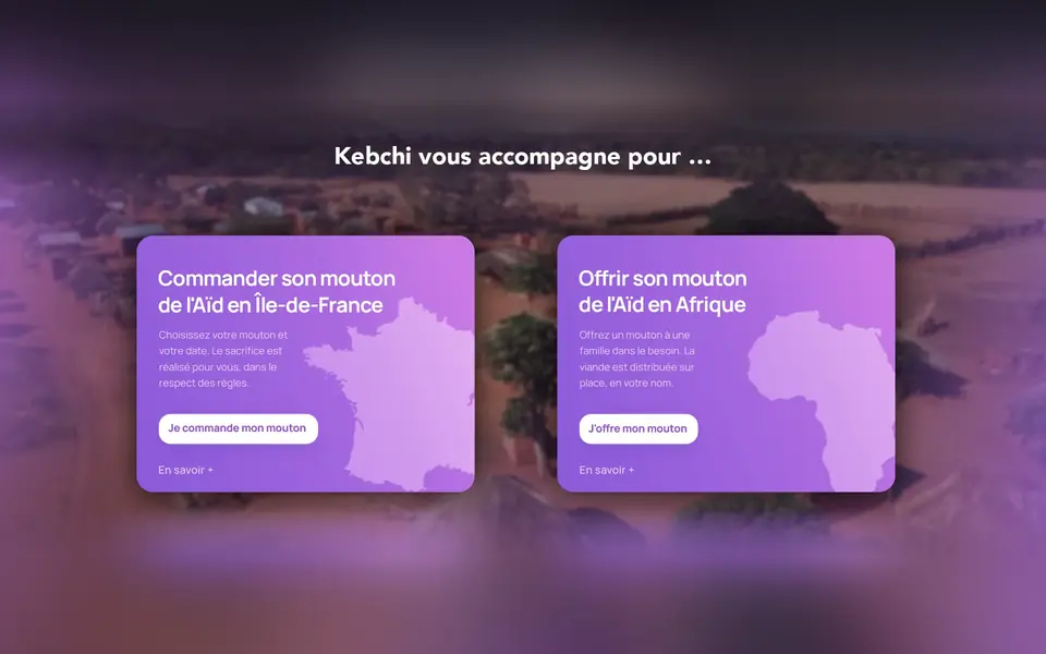 Section du site Kebchi Solidarity