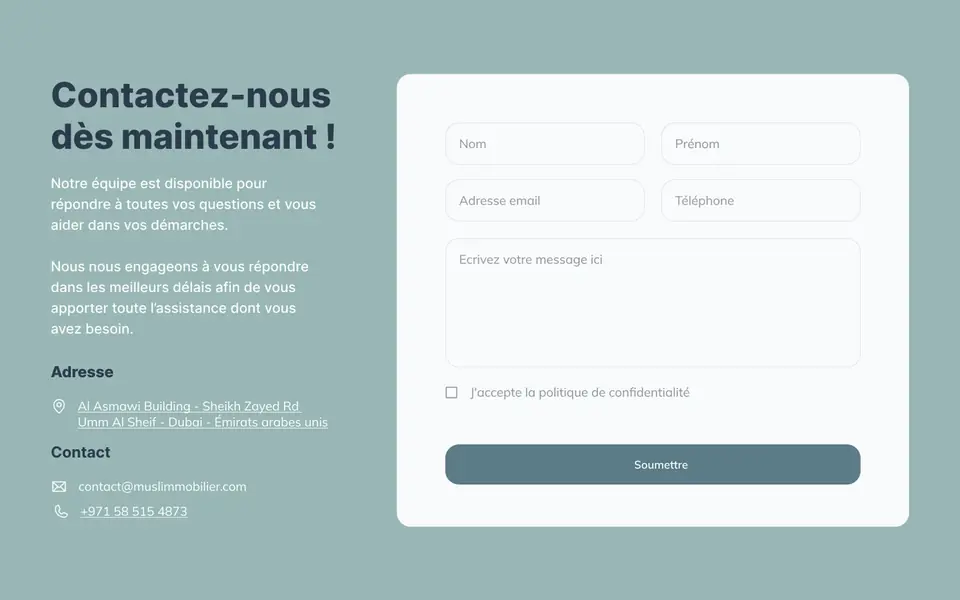 Section du site Muslimmobilier