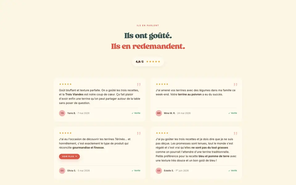 Section du site Térinéo