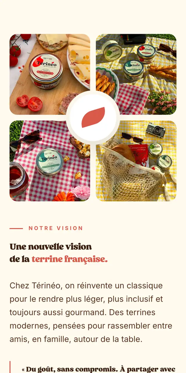 Version mobile du site Térinéo